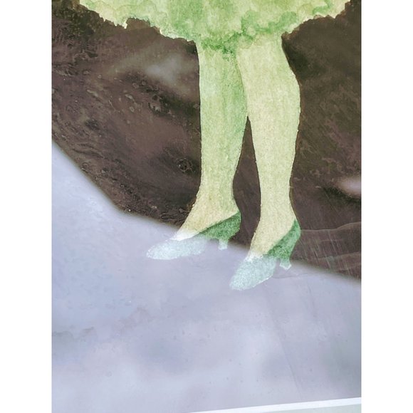 Antique 1904 Painting Can Can Show Girl Artist Signed Green - Picture 14 of 14